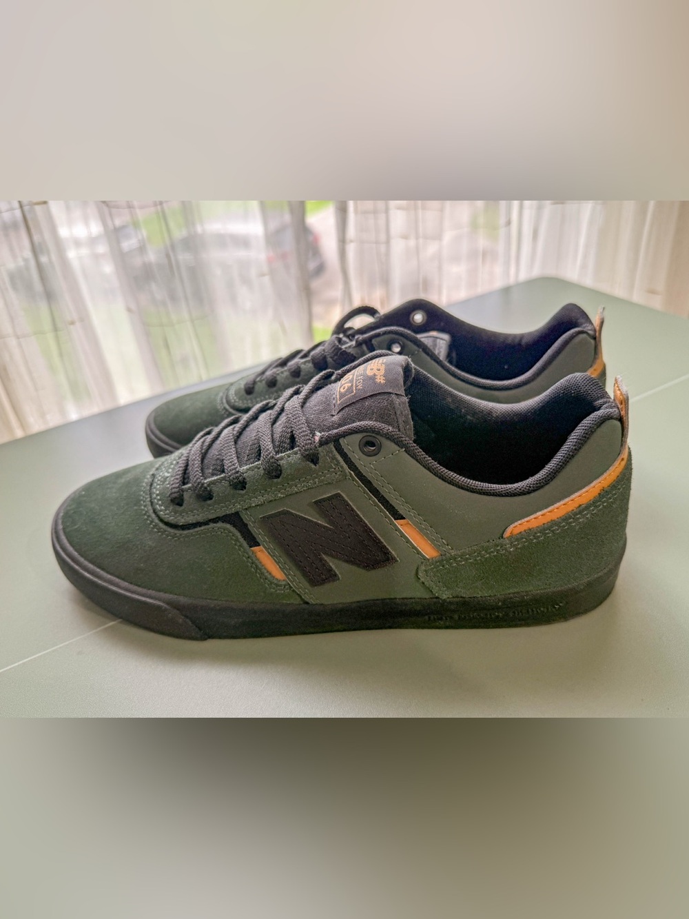 New Balance Men's Black & Olive Skate Sneakers with Tan Accents